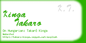 kinga takaro business card